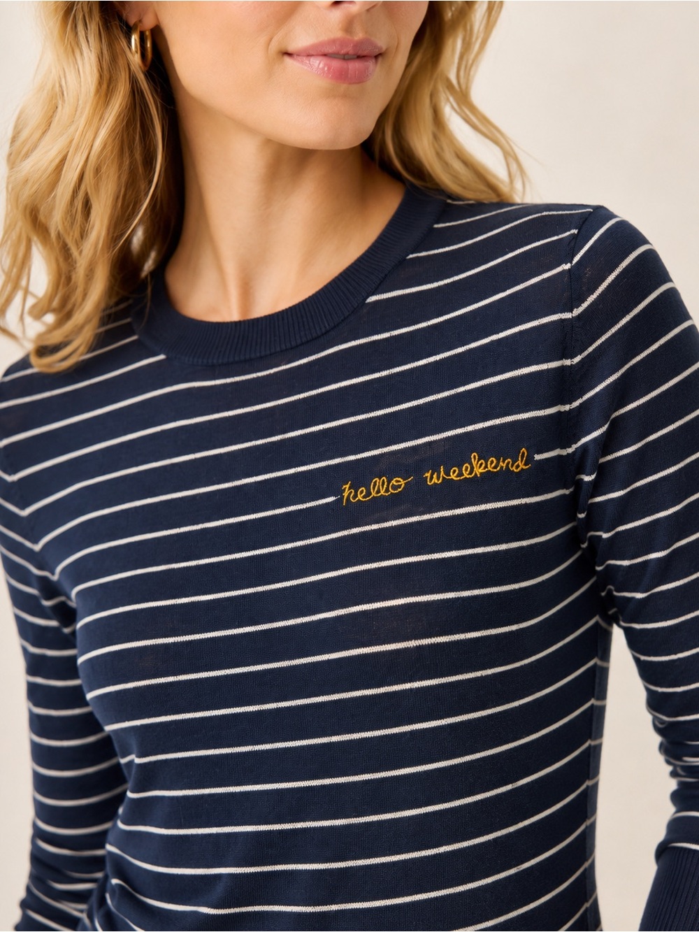 Banana Republic Silk Cashmere Hello Weekend Striped Sweater XS
